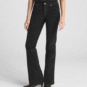 New Gap1969 Perfect Bootcut Corduroy Black Mid Rise Flare Baby Bell Pant 27L